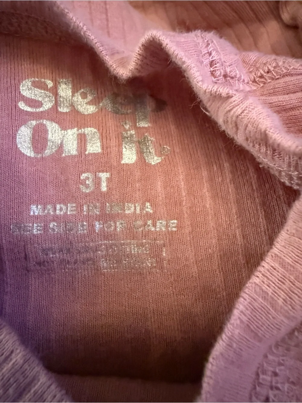 Sleep On It Girls' Ribbed Pink Pajama Set